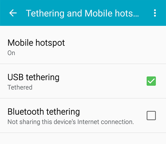 vpn tethering android